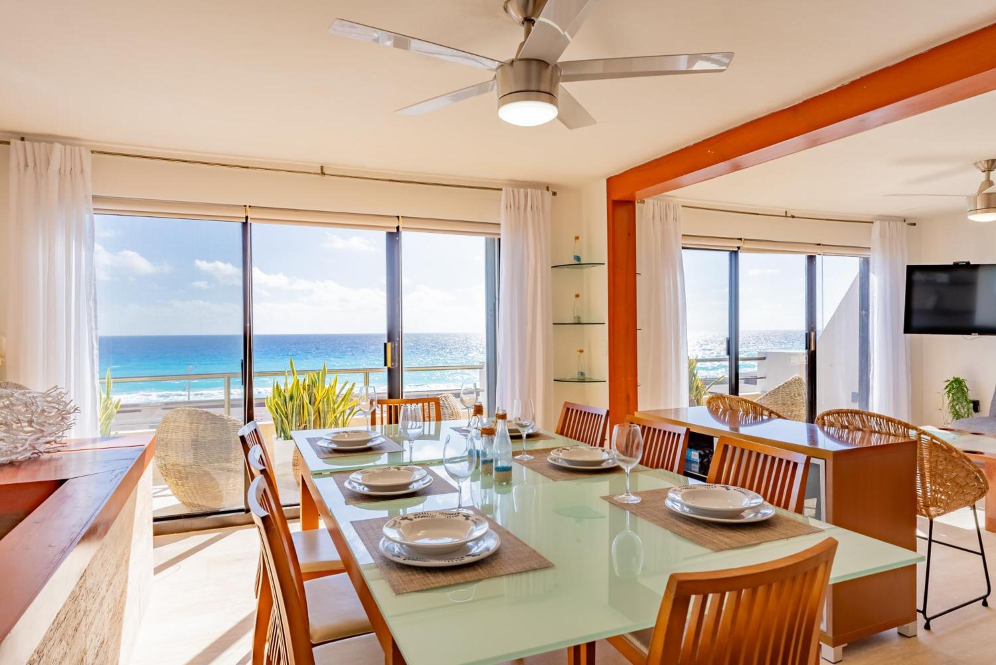 Amazing Caribbean Ocean View At Villas Marlin In Канкун Екстериор снимка